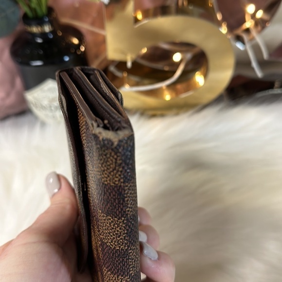 AUTHENTIC LOUIS VUITTON DAMIER PORTEFEIULLE ELISE TRIFOLD WALLET - Picture 7 of 12